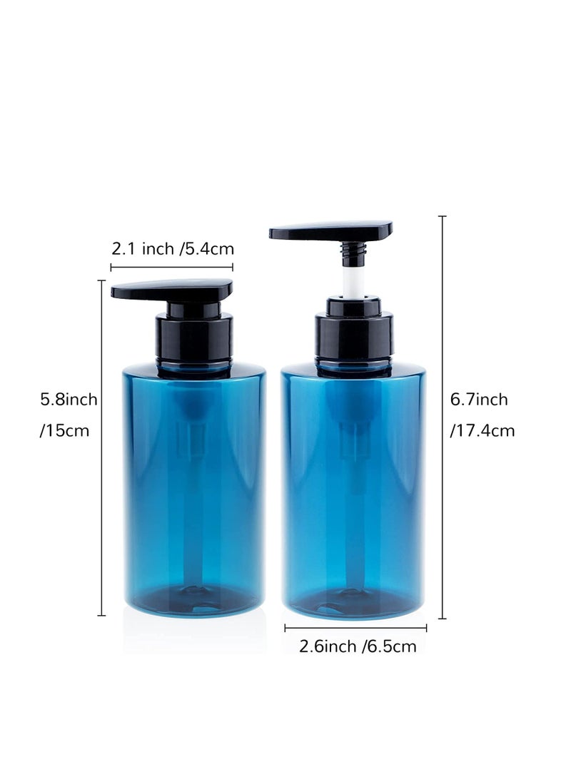 SYOSI - SYOSI Shampoo Conditioner Pump Dispenser  Refillable Shampoo Bottles for Shower Soap Body Wash Containers for Shampoo and Conditioner Body Wash Liquid Soap Gel Bathroom Hotel 3PCS 300ML - Image 1
