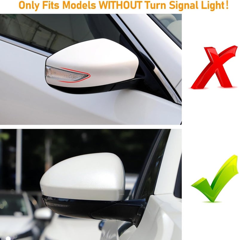 Moonlinks Compatible with Nissan Altima 2019 2020 2021 2022 2023 2024 2025 Right Side Mirror Cover Replacement, Pearl White Exterior Right Passenger Side Door Rear view Mirror Cap Trim Varied available picks - Image 5