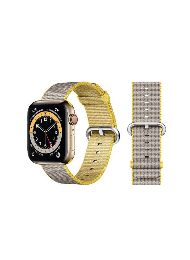 NIBEMINENT Nylon Replacement Band For Apple Watch Series 6/SE/5/4/3/2/1 Yellow