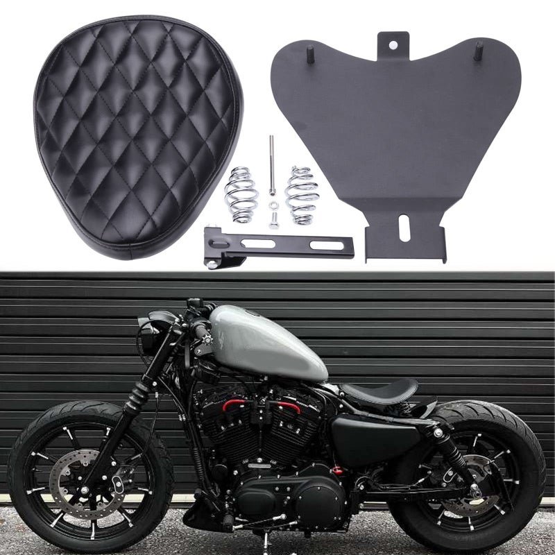 Motorcycle Solo Seat Spring WBase For Harley Chopper Bobber