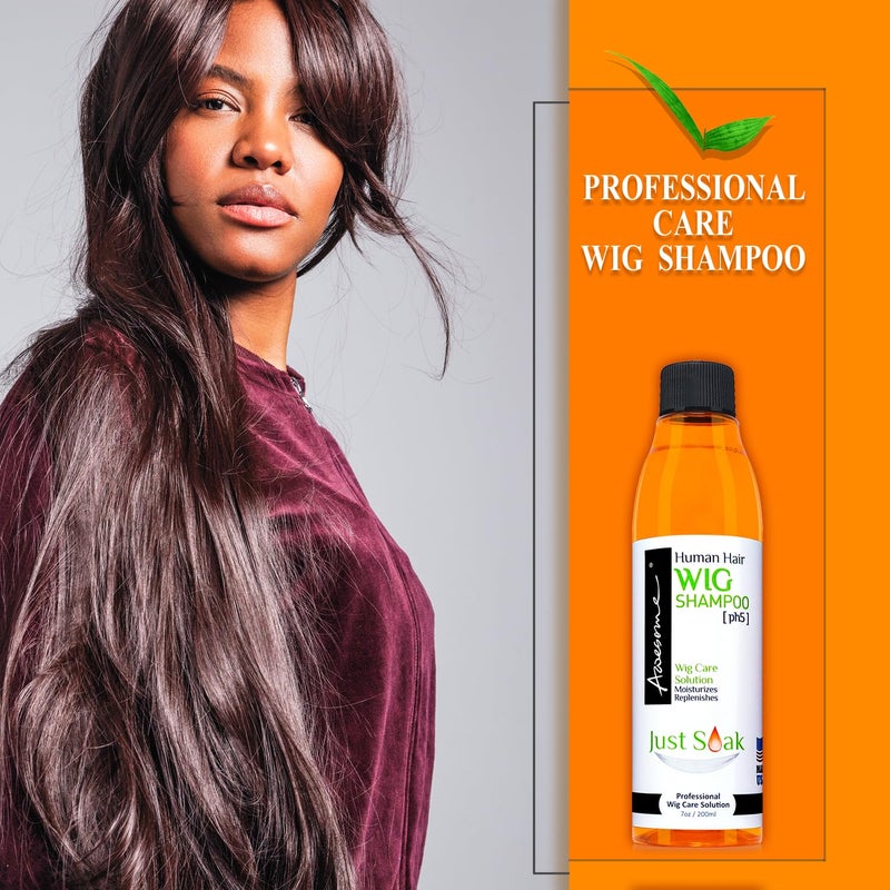 Awesome Human Hair Wig Shampoo, pH5, Wig Care Solution, Adds Body & Volume, Promotes Silkiness and Shine, Detangle Wig & Easy Combing, Provides Freshness Feeling (7 fl oz) - Image 2