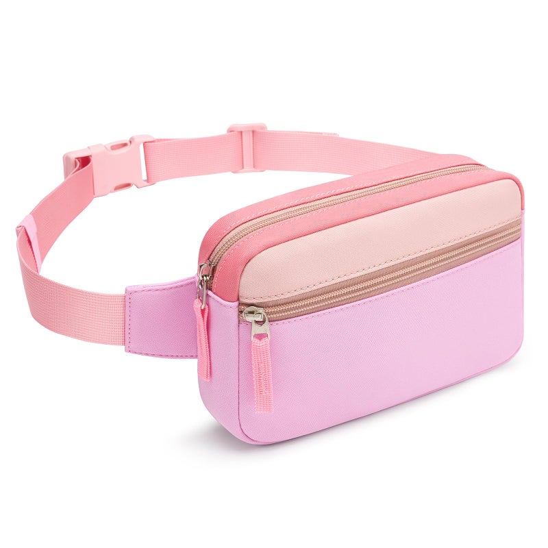 Cotmcor Fanny Pack Teens Easter Basket Stuffers for Kids: Birthday Gift for 5 6 7 8 9 10 11 12 Year Old Teen Girls, Preppy Cute Trendy Stuff Colorblock Crossbody Bag Adjustable Belt Bags for Travel - Image 1