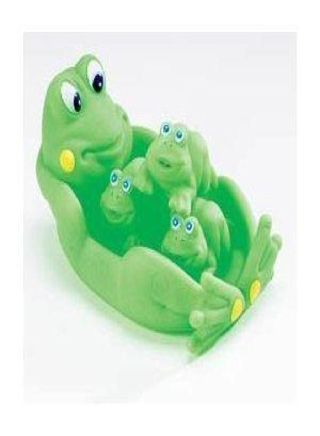 Playmaker Toys Rubber Baby Bath Animal Family Toy Sets (Frog) - Image 2