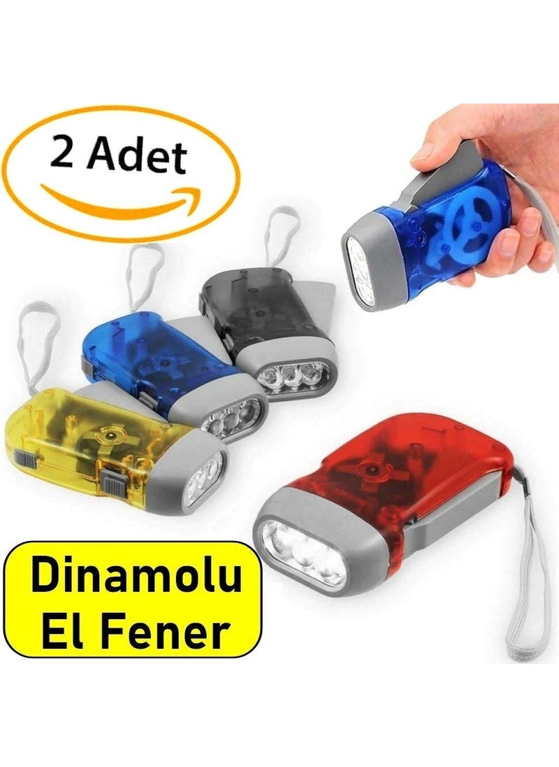 BarkoFix - What's New What's New? 2 Pieces Self-Charging 3-LED Flashlight with Dynamo Without Battery for Earthquake Earthquake Flashlight - Image 1
