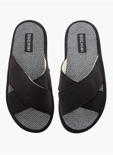 Men's Cross Strap Bedroom Slippers