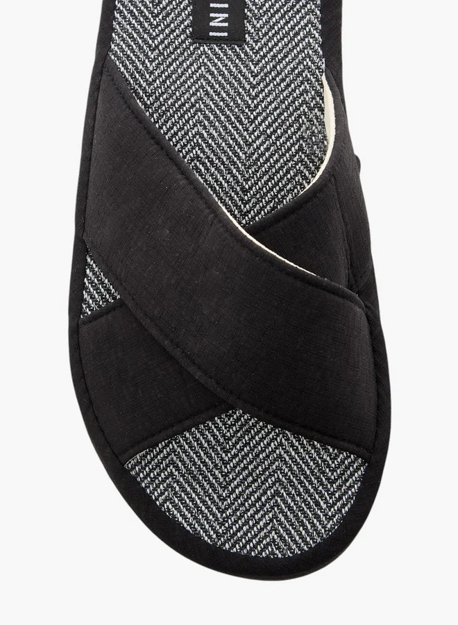 DUCHINI Men's Cross Strap Bedroom Slippers