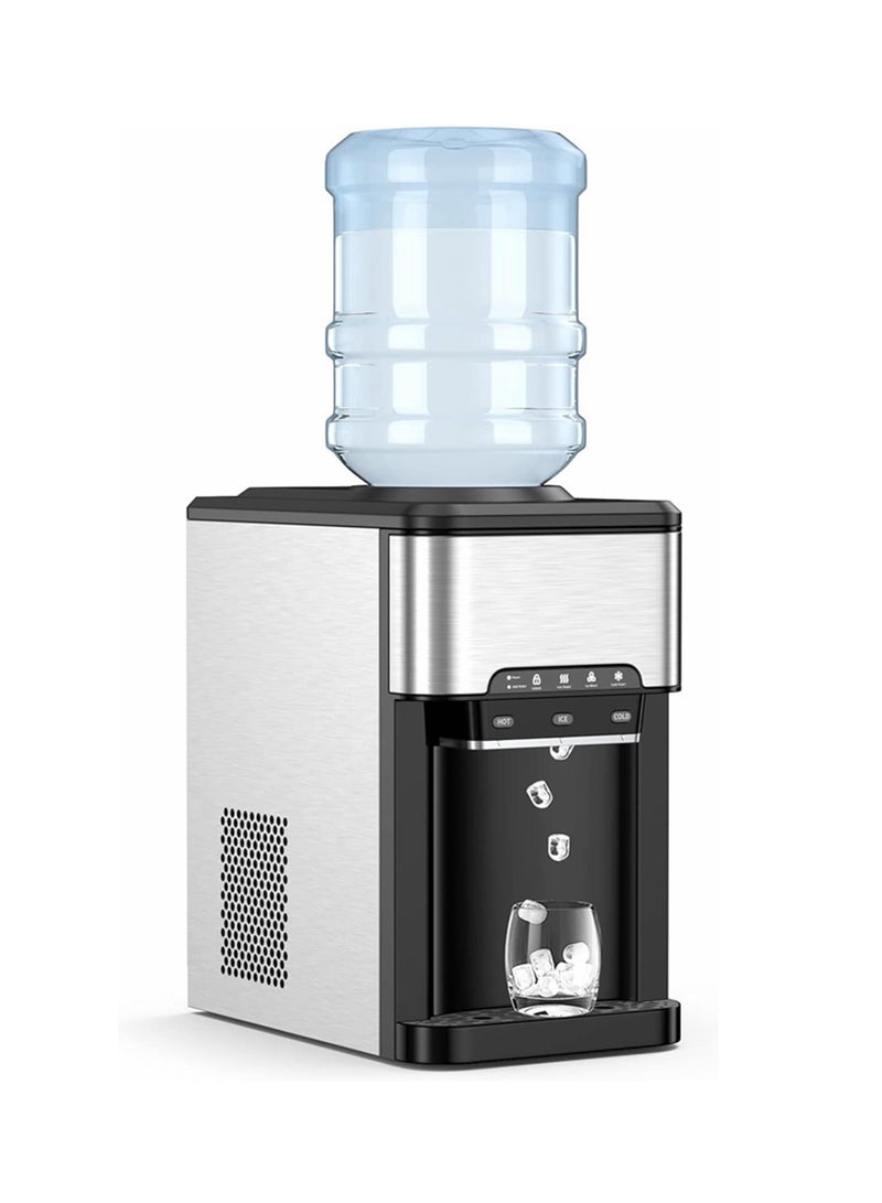 Cool Baby Countertop Water Cooler Dispenser with Ice Maker, 3 in 1 Top-Loading Hot & Cold Water Dispenser ，25KG Daily-Ice - Image 1