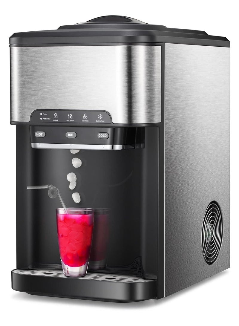 Cool Baby Countertop Water Cooler Dispenser with Ice Maker, 3 in 1 Top-Loading Hot & Cold Water Dispenser ，25KG Daily-Ice - Image 2