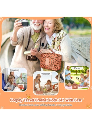 Crochet Kit Beginners Crochet Hook Set with Crochet Yarn, 58PCS Portable Crochet Set with Ergonomic Crochet Hooks, Small Crochet Hooks, Travel Crochet Hook Case Full Knitting Crochet Supplies - view 5