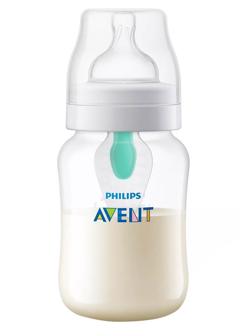 Philips Avent Anti-Colic Baby Feeding Bottle With AirFree Vent For 1M+, 260 ml - Clear - Image 1