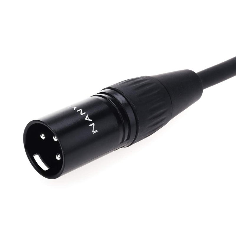 NANYI كابل ميكروفون NANYI 3-pin XLR ذكر إلى ذكر كابل ميكروفون كابل DMX كابل باتش، نحاس خالي من الأكسجين، 1.6 قدم / 0.5 متر - Image 5
