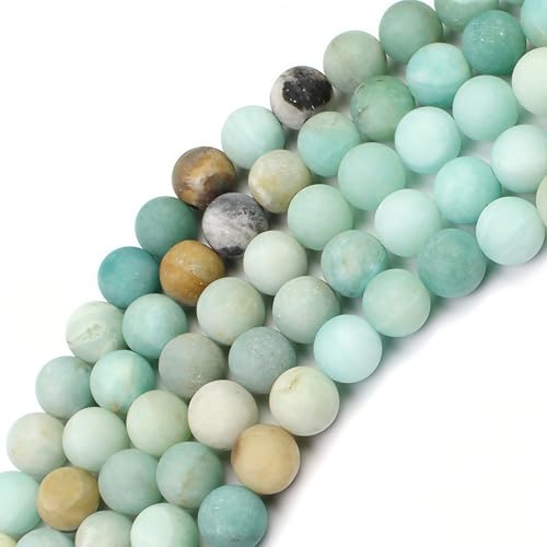 MJDCB Natural Matte Amazonite Round Loose Beads for Jewelry Making DIY Bracelet Necklace (4mm) - Image 5
