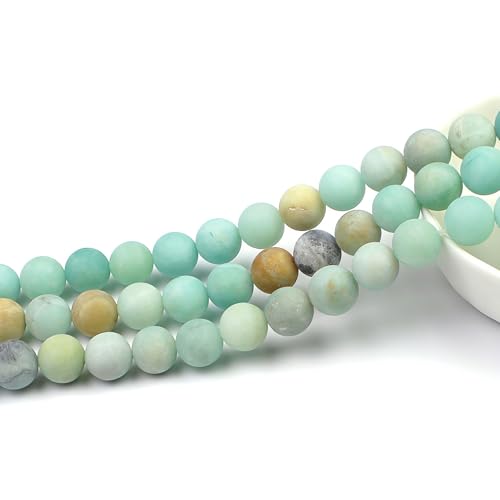 MJDCB Natural Matte Amazonite Round Loose Beads for Jewelry Making DIY Bracelet Necklace (4mm) - Image 3