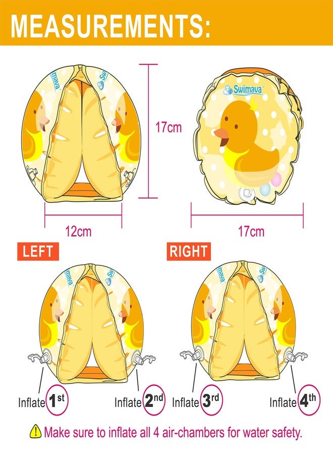 Swimava G4 Arm Floaties for Babies, Toddlers & Kids (22-66 lbs, 18M+) - Safe & Fun Inflatable Water Wings for Swim Learning & Family Pool Play (Yellow Duck) - Image 5