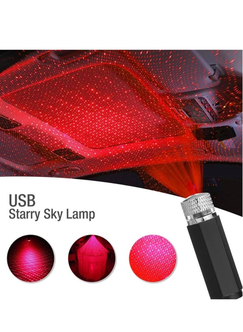 ELTRAZONE Usb Roof Star Projector Lights With 3 Modes, Usb Portable Adjustable Flexible Interior Car Night Lamp Decor With Romantic Galaxy Atmosphere Fit Car, Ceiling, Bedroom, Party (Plug&Play, Red) - Image 4