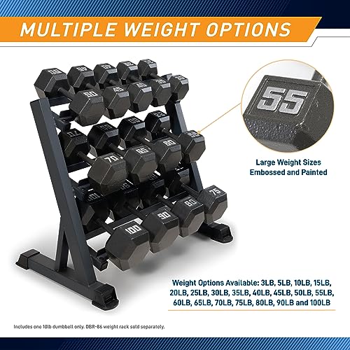 Marcy Pro TSA Hex 10 Pound Home Gym Iron Free Weight Single Dumbbell, Black (1) - Image 5