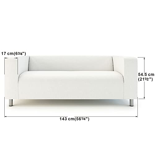 TLYESD Klippan Cover Replacement for IKEA Klippan Loveseat Cover,Klippan Couch Cover,Klippan Sofa Cover Only!(Light Khaki) - Image 3