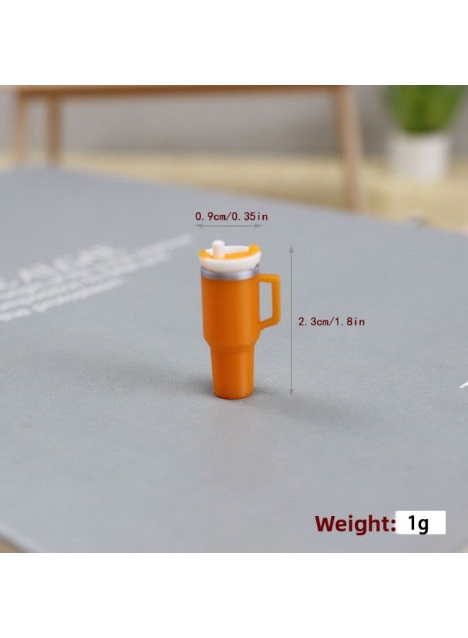 Doll House Mini Mug Model Simulation Straw Cup Diy Miniature Food Play Scene Ornaments Model 1:12 