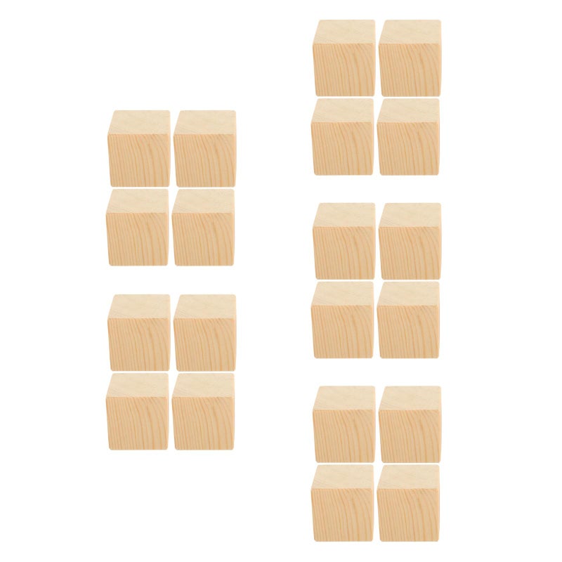 20 Pcs Household Furniture Risers Bed Pads Furniture Risers Wood Blocks Chair Table Lifters - Image 2