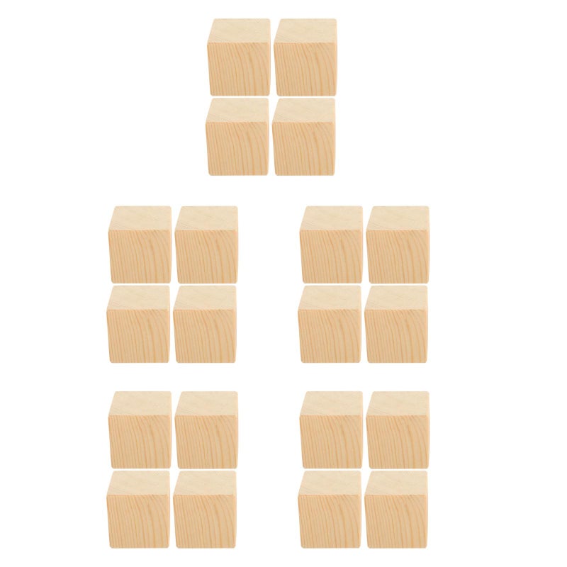 20 Pcs Household Furniture Risers Bed Pads Furniture Risers Wood Blocks Chair Table Lifters - Image 4