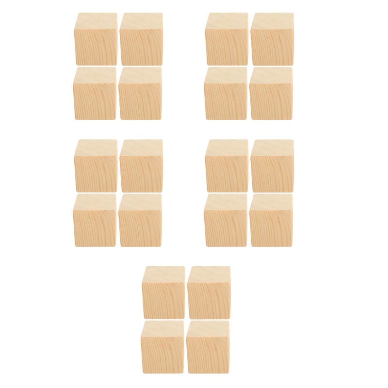 20 Pcs Household Furniture Risers Bed Pads Furniture Risers Wood Blocks Chair Table Lifters - Image 3