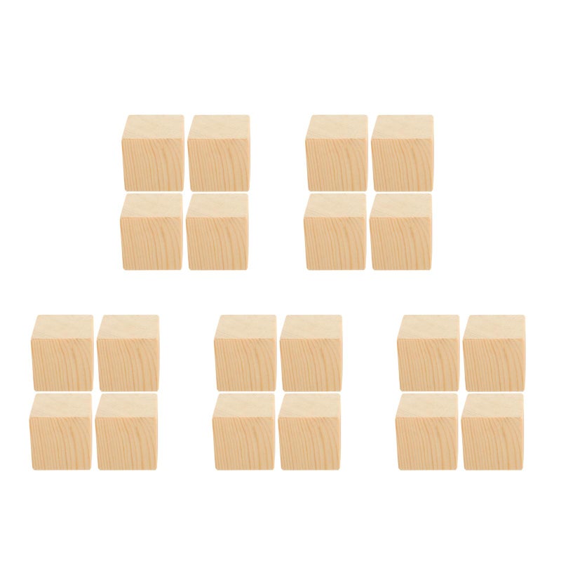 20 Pcs Household Furniture Risers Bed Pads Furniture Risers Wood Blocks Chair Table Lifters - Image 1