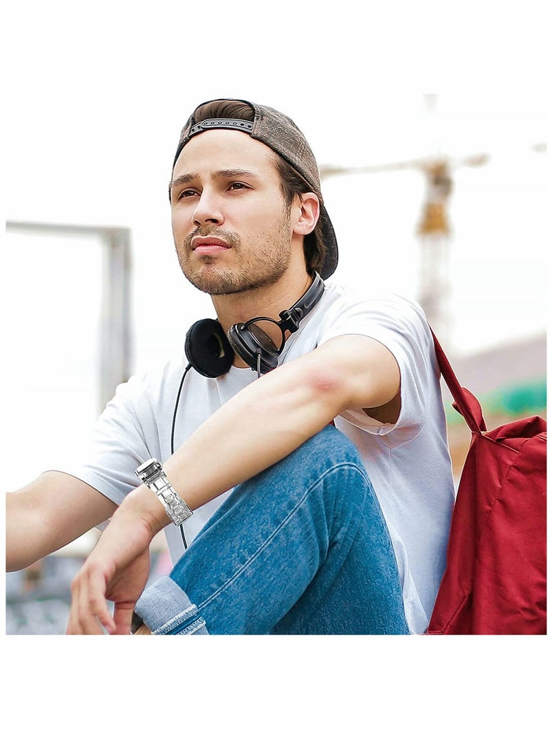 Adjustable Sport Wristband Set Compatible with Xiaomi Mi Band 5 and 6 2 Pack Clear Color - Image 5