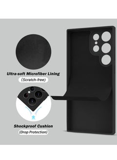 Haidue For Samsung Galaxy S23 Ultra Case Soft Slim Tpu Silicone Back Shock Absorption Skin Friendly And Anti Scratch 360°Full Body Protection Case Cover For Galaxy S23 Ultra Case Black Black  - Image 4