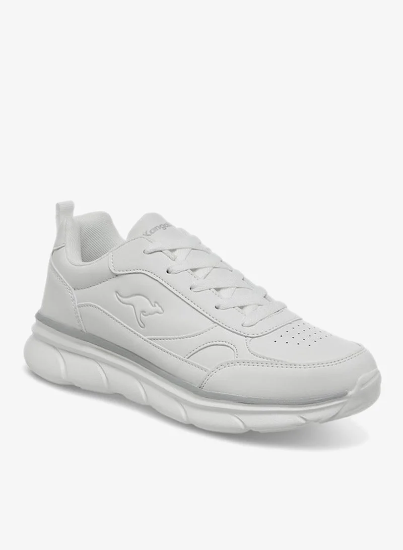 kangaROOS WHITE Women's Solid Lace-Up Sports Shoes for Women | Best Price UAE