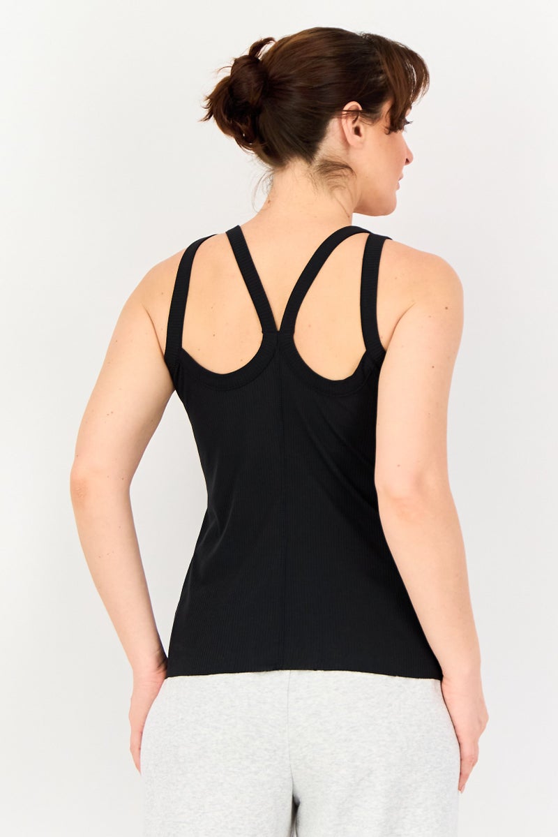 Nike تي شيرت يوجا بلا أكمام للنساء، أسود - Image 3