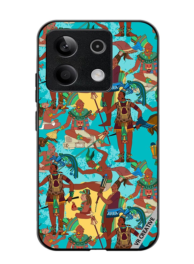 VR CREATIVE Protective Case Cover For Xiaomi Poco X6 Ancient Mayan Mural Design Multicolour - Image 1