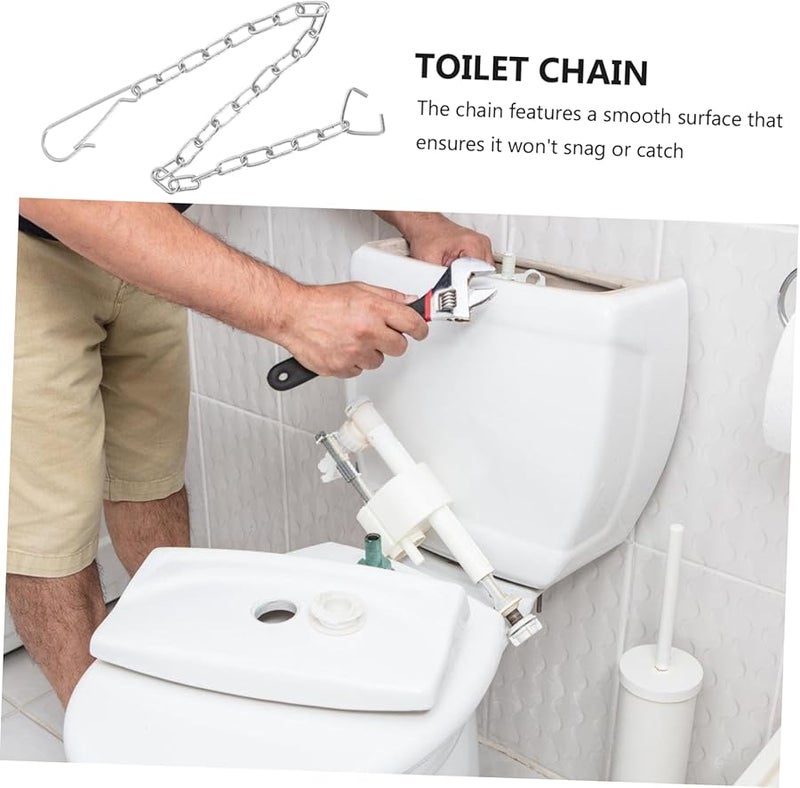 سلسلة تحكم صمام دفق مرحاض من الفولاذ المقاوم للصدأ، 2 قطعة، بديل متين وسهل التركيب - Image 4