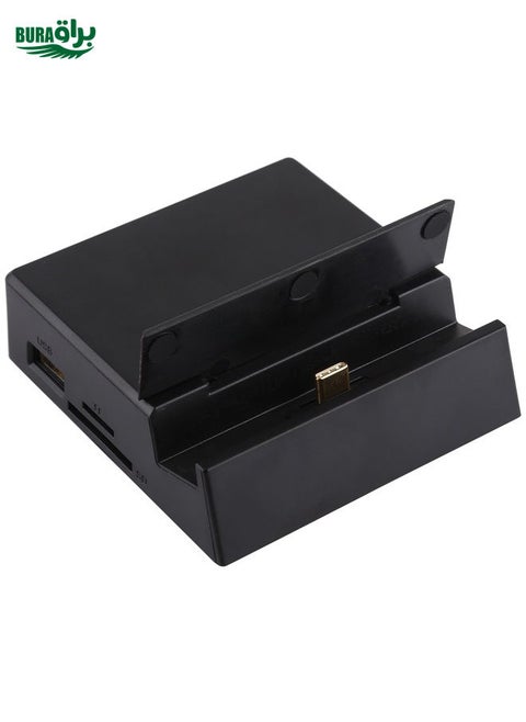 V105 USB-C / Type-C to USB 2.0 x 3 + USB-C / Type-C + HDMI + Audio Port + SD / TF Card Reader Multi-function Phone Stand HUB Docking Station