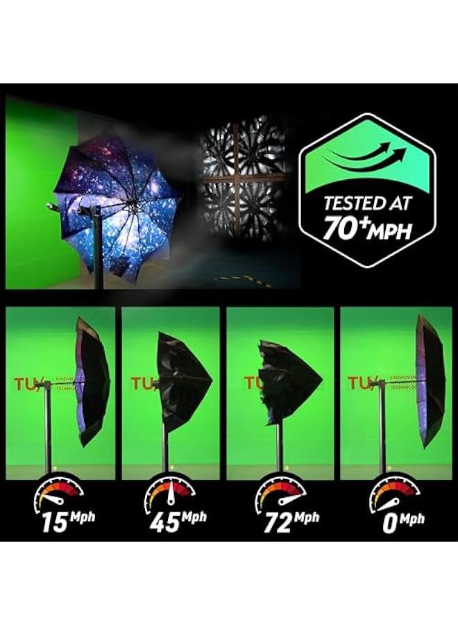 Arabest Compact, Durable and Stylish Windproof Travel Umbrella with Automatic Folding, Lightweight Portable Design, Premium Grip - Perfect for Car or Backpack - Image 3