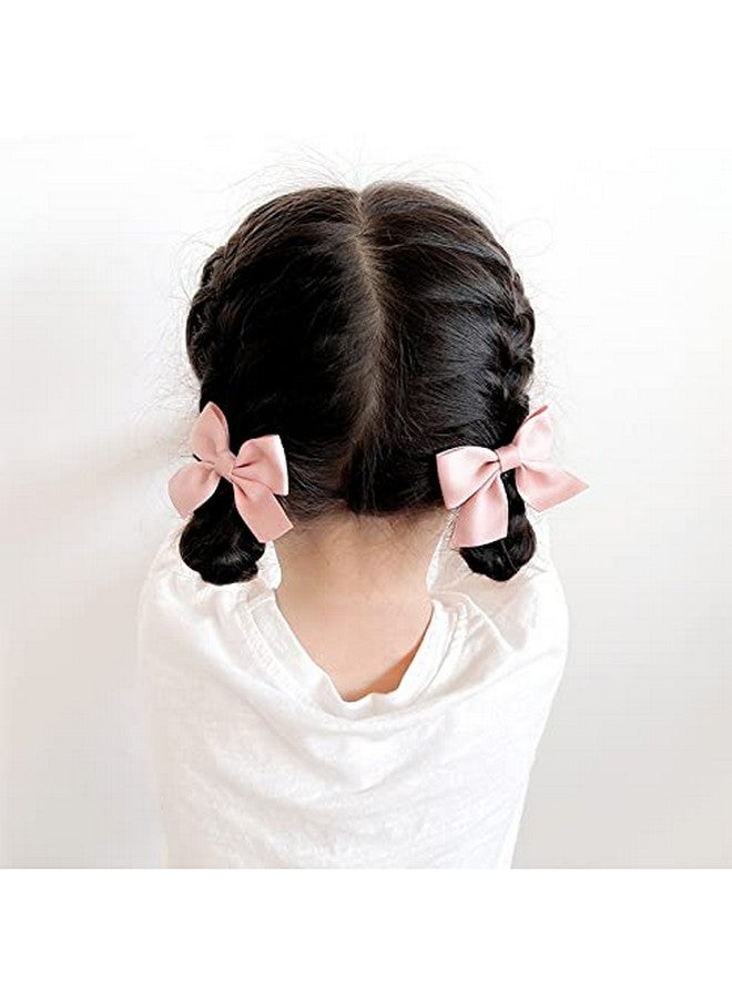 Guqqeuc Bow Hair Clips For Girls Pink Hair Bow Barrettes For Little Girls Cute Hair Accessories For Girls 2Pcs Bowknot Hair Clip - Image 5