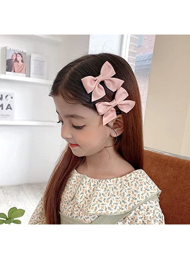 Guqqeuc Bow Hair Clips For Girls Pink Hair Bow Barrettes For Little Girls Cute Hair Accessories For Girls 2Pcs Bowknot Hair Clip - Image 4