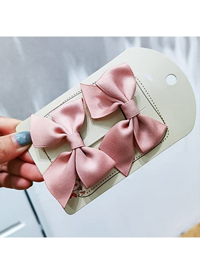 Guqqeuc Bow Hair Clips For Girls Pink Hair Bow Barrettes For Little Girls Cute Hair Accessories For Girls 2Pcs Bowknot Hair Clip - Image 3