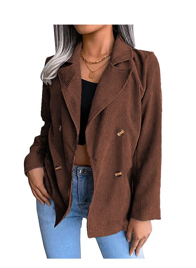 Women's New Fashion Simple Double Breasted Coat