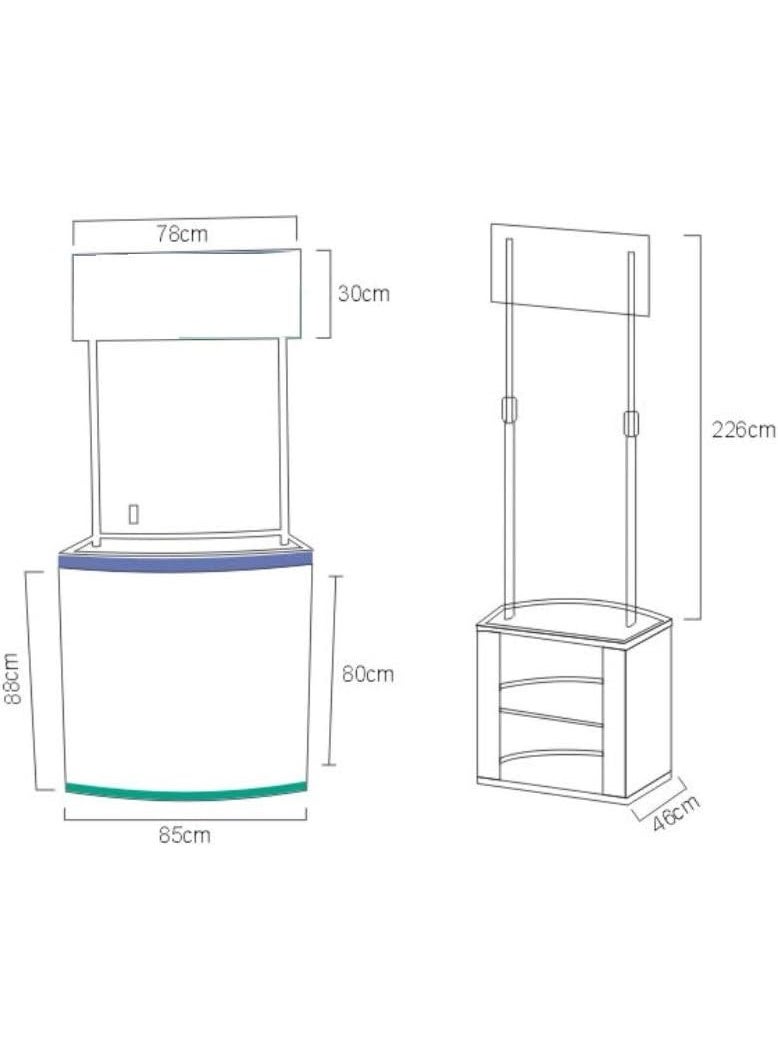 PROMO Marketing Promo Table Sales Counter Top for Store and Exhibitions, Display Stand - Plain [Plastic, White] - Image 3