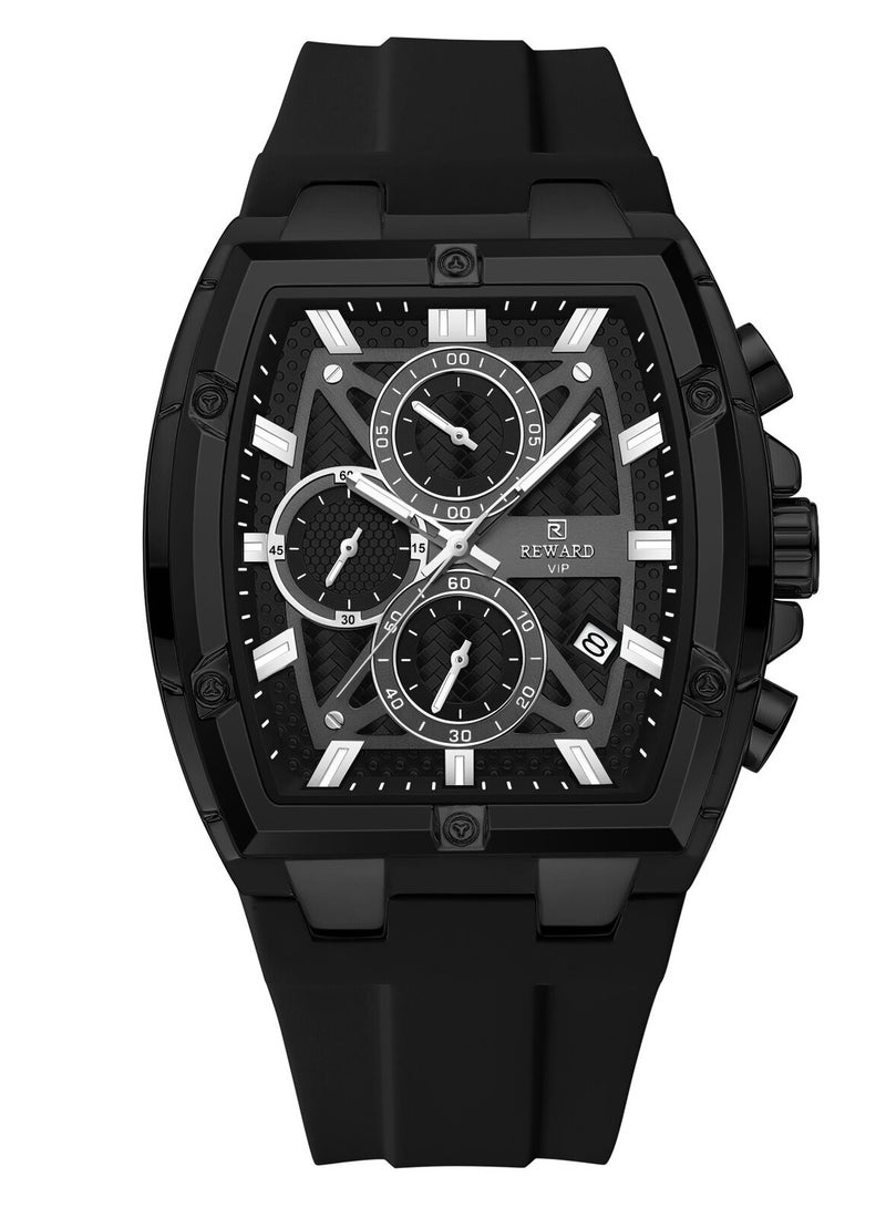 REWARD Men's Watch, Silicone Band Waterproof Lumious Quartz Fashion Business Analog Wrist Watch - Image 3