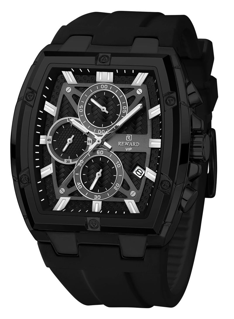 REWARD Men's Watch, Silicone Band Waterproof Lumious Quartz Fashion Business Analog Wrist Watch - Image 1