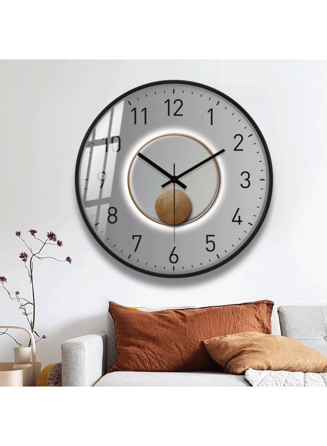 Peng Chuang Pengchuang Swiss Movement Calendar Wall Clock Living Room Shadow Home Bedroom Wall Hanging Clock Dining Room Modern Minimalist - Image 2