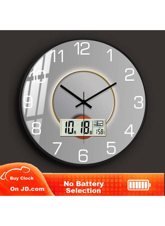 Peng Chuang Pengchuang Swiss Movement Calendar Wall Clock Living Room Shadow Home Bedroom Wall Hanging Clock Dining Room Modern Minimalist - Image 1