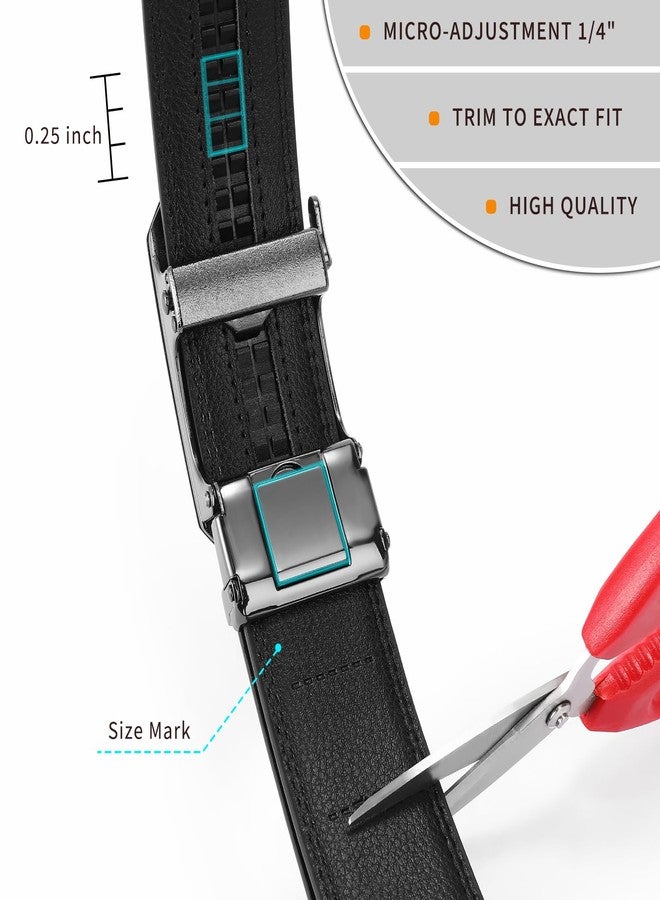 FALAN MULE Mens Belt,Slide Leather Ratchet Belt for Mens Dress Casual,Size Adjustable - Image 2