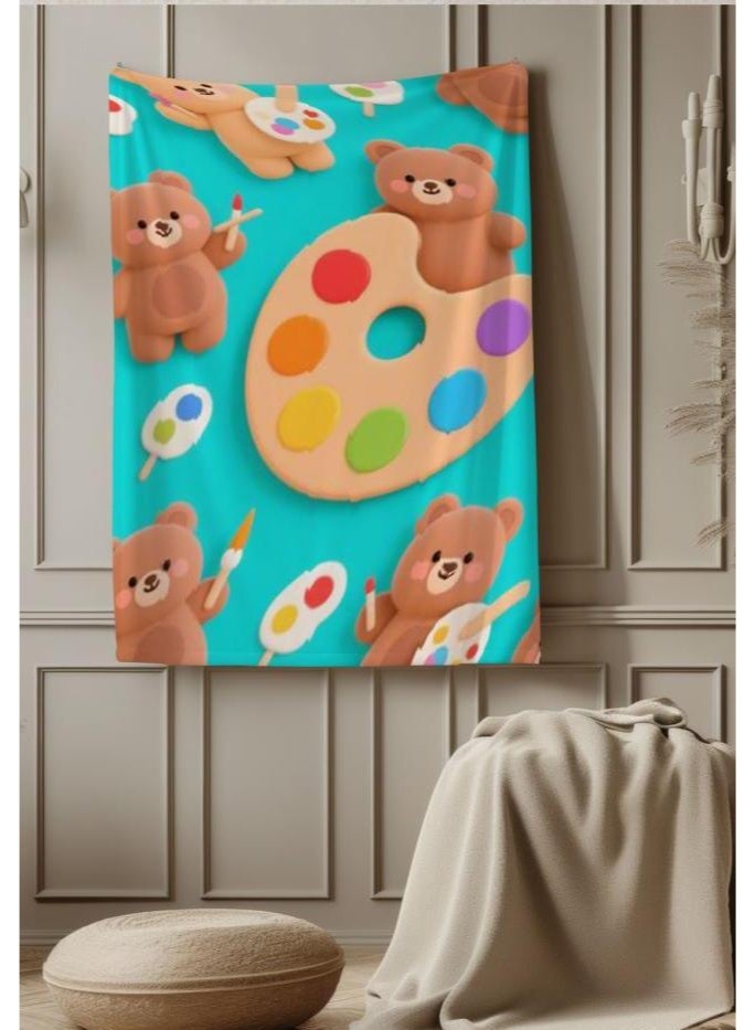 عام بطانية رقيقة من الفانيلا الكرتونية للأطفال والرضع (دافئة ومريحة، ومناسبة للنوم والألعاب) 70 سم * 100 سم - Image 4