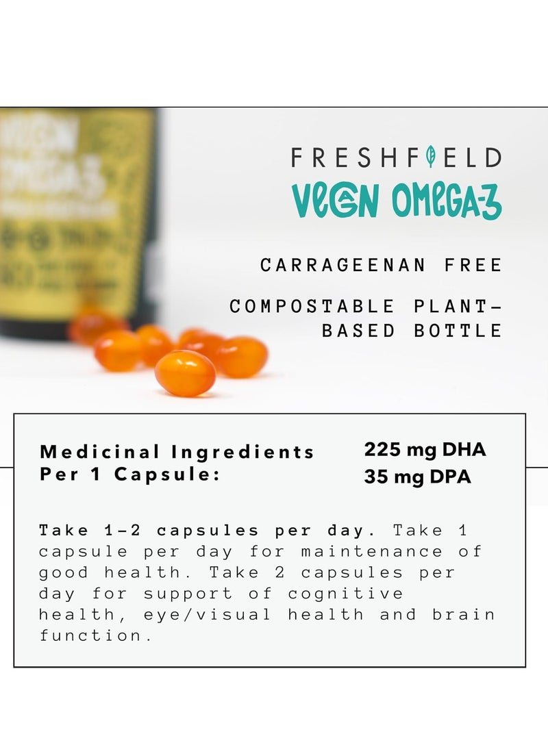 FRESHFIELD Omega 3 DHA Supports Heart, Brain, Joint Health 60 Capsules 2 month supply - Image 3