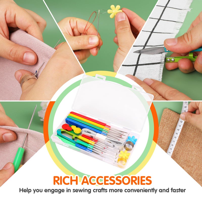 Babelshar 20 PCS Seam Ripper Kit for Sewing, Needle Threader, Thread Snips, Thimble, Tape Measure, Tailors Awl, Large Thread Remover and Small Stitch Ripper Sewing Supplies and Accessories for Craft - Image 4