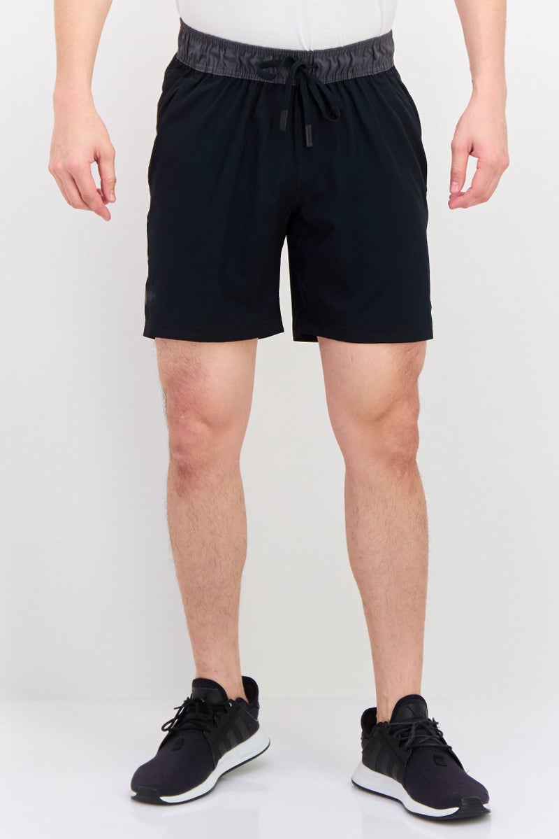 Legend Men Sportswear Fit 7 Inseam Drawstring Training Shorts, Black - Image 1