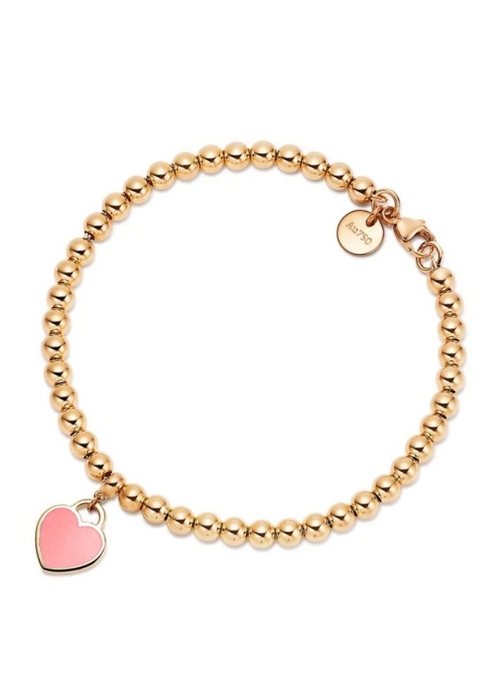 Tiffany & Co. Tiffany Heart Enamel Beaded Bracelet 4mm - Image 1