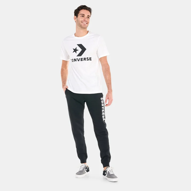 CONVERSE White Go-To Star Chevron Logo T-Shirt for Men | Best Price UAE